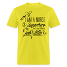 Nurse Superhero Unisex Classic T-Shirt - yellow