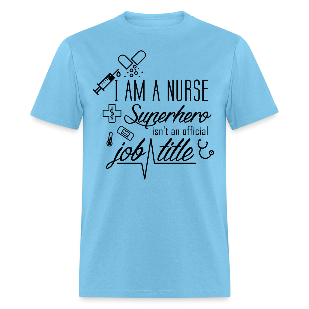 Nurse Superhero Unisex Classic T-Shirt - aquatic blue