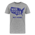Made in the USA WV Men's Premium T-Shirt - heather gray