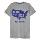 Made in the USA WV Men's Premium T-Shirt - heather gray