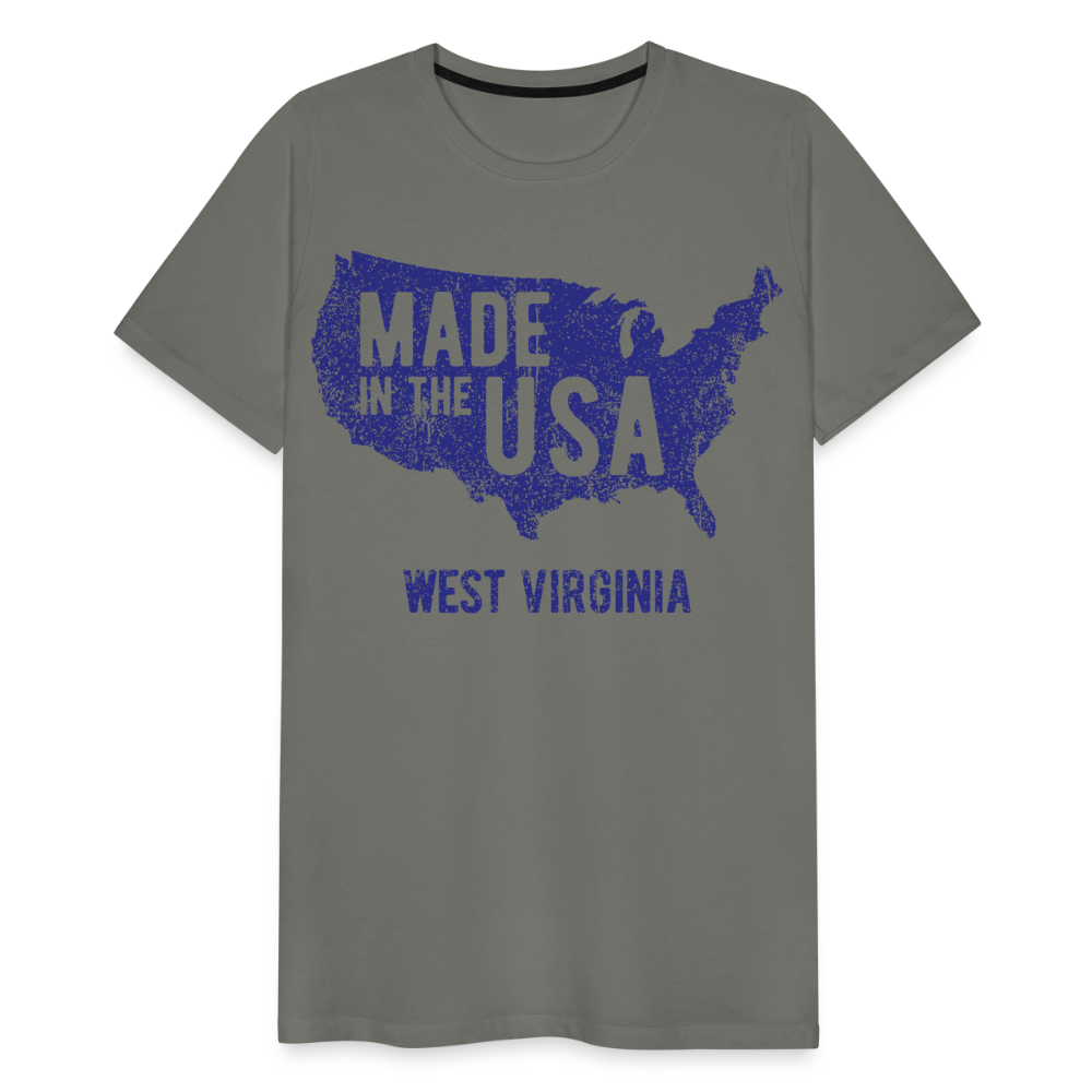 Made in the USA WV Men's Premium T-Shirt - asphalt gray