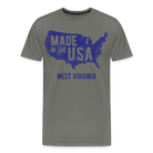 Made in the USA WV Men's Premium T-Shirt - asphalt gray