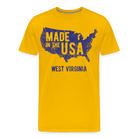 Made in the USA WV Men's Premium T-Shirt - sun yellow