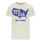 Made in the USA WV Men's Premium T-Shirt - heather oatmeal