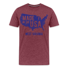 Made in the USA WV Men's Premium T-Shirt - heather burgundy