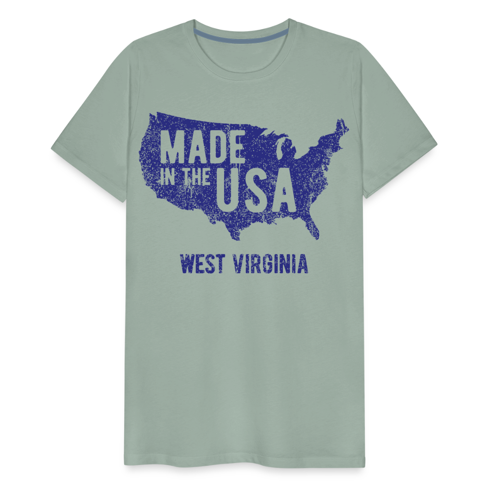 Made in the USA WV Men's Premium T-Shirt - steel green