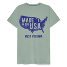 Made in the USA WV Men's Premium T-Shirt - steel green