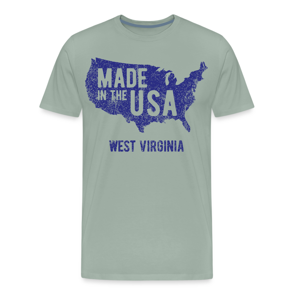 Made in the USA WV Men's Premium T-Shirt - steel green