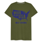 Made in the USA WV Men's Premium T-Shirt - olive green