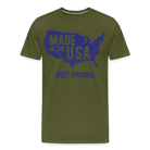Made in the USA WV Men's Premium T-Shirt - olive green