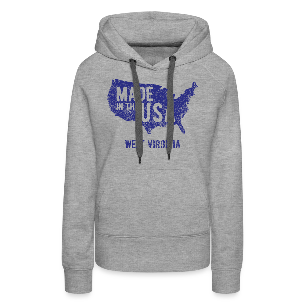Made in the USA WV Women’s Premium Hoodie - heather grey