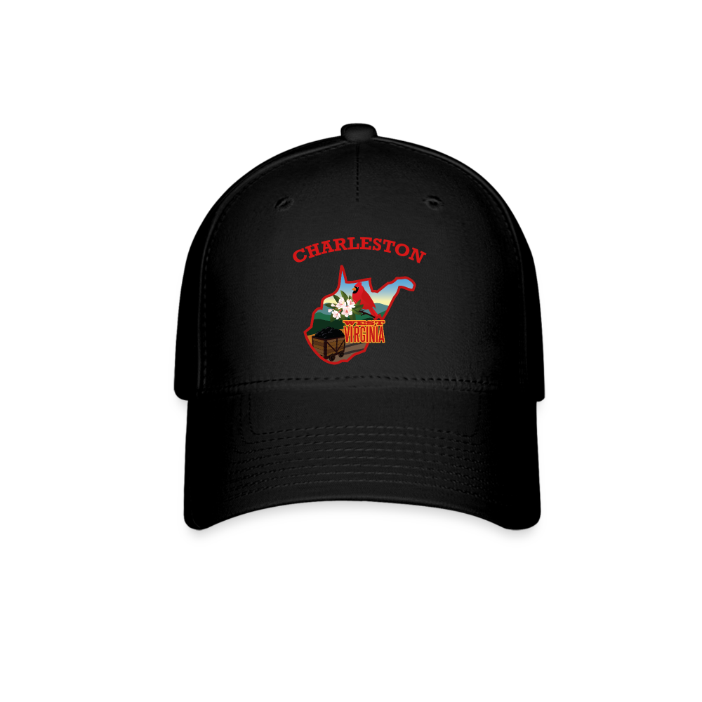 Charleston WV Baseball Cap - black