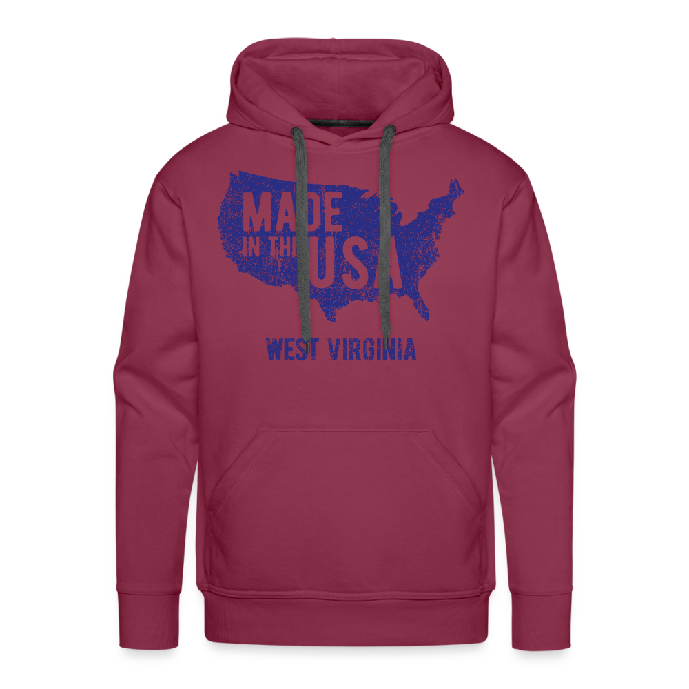 Made in the USA WV Men’s Premium Hoodie - burgundy