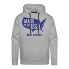 Made in the USA WV Men’s Premium Hoodie - heather grey