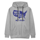 Made in the USA WV Men’s Premium Hoodie - heather grey