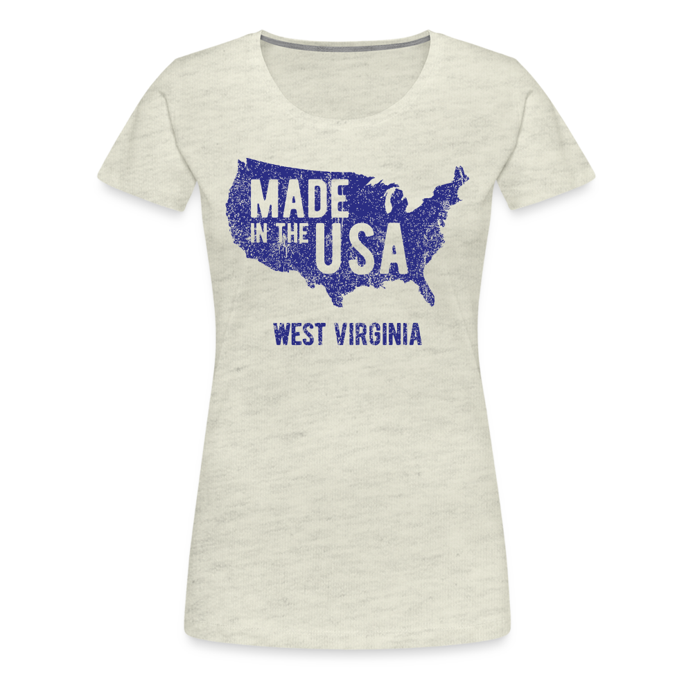 Made in the USA WV Women’s Premium T-Shirt - heather oatmeal
