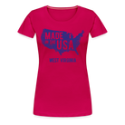 Made in the USA WV Women’s Premium T-Shirt - dark pink