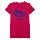 Made in the USA WV Women’s Premium T-Shirt - dark pink