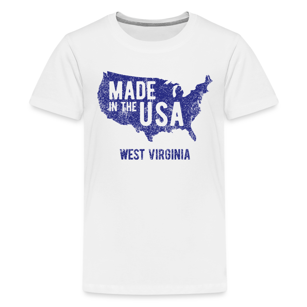 Made in the USA WV Kids' Premium T-Shirt - white
