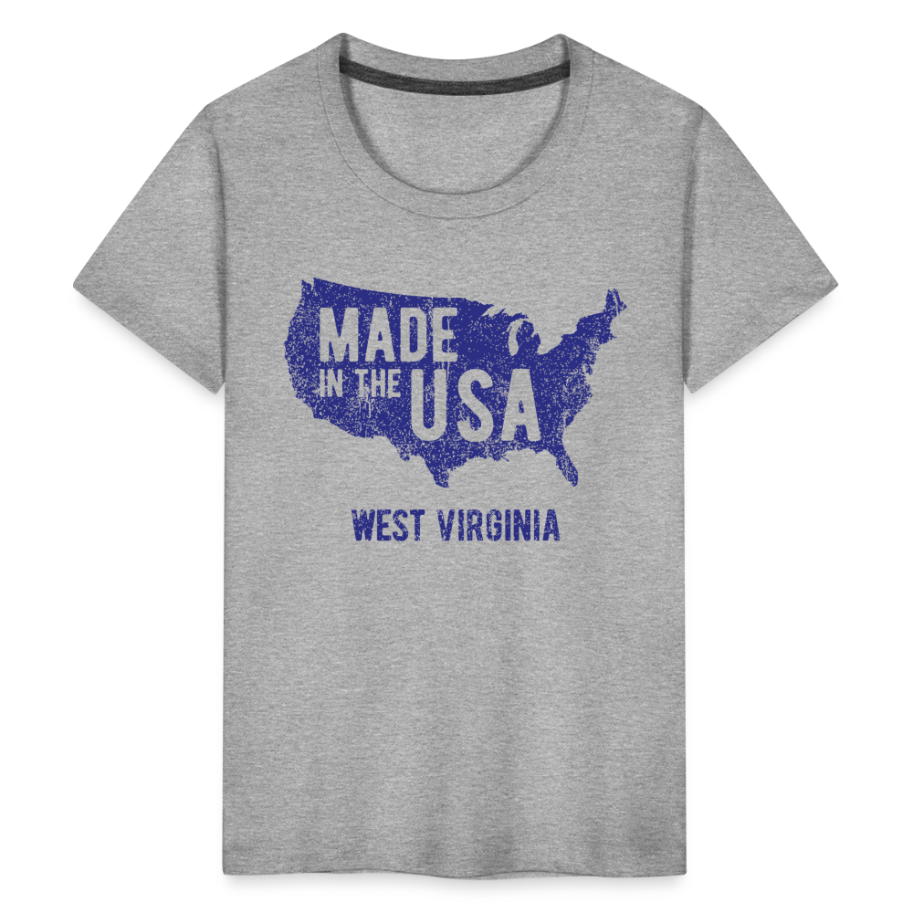 Made in the USA WV Kids' Premium T-Shirt - heather gray