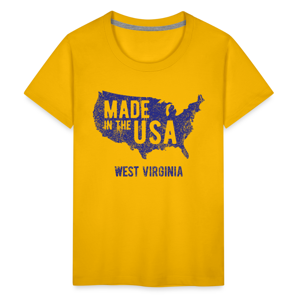 Made in the USA WV Kids' Premium T-Shirt - sun yellow