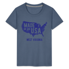 Made in the USA WV Kids' Premium T-Shirt - heather blue