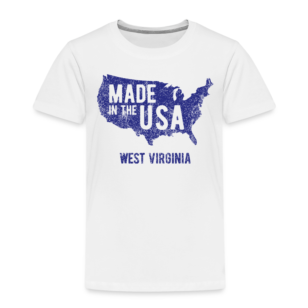 Made in the USA WV Toddler Premium T-Shirt - white