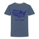 Made in the USA WV Toddler Premium T-Shirt - heather blue