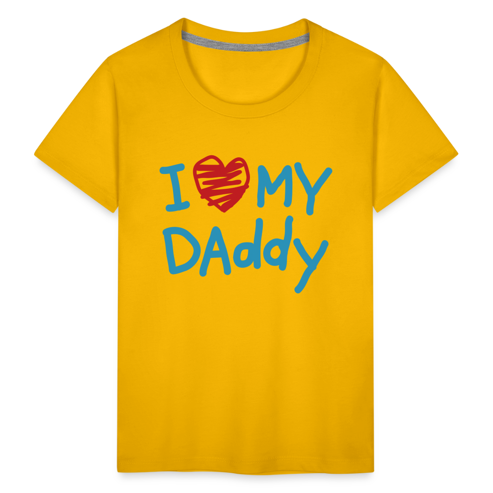 I Love My Daddy Velvet Toddler Premium T-Shirt - sun yellow
