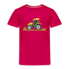 Tractor Toddler Premium T-Shirt - dark pink