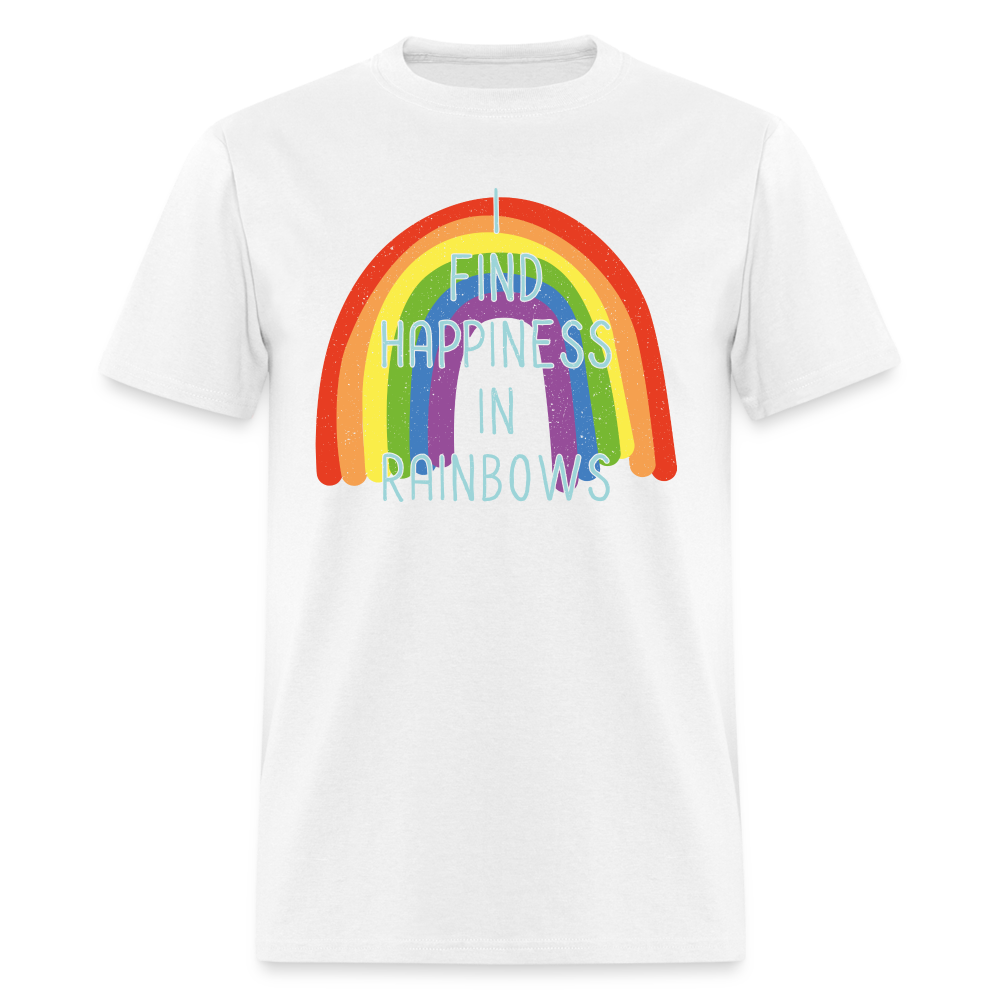 Happiness in Rainbows Classic T-Shirt - white
