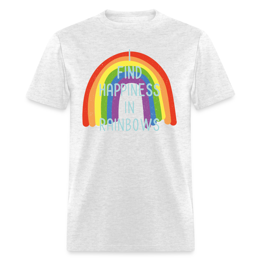 Happiness in Rainbows Classic T-Shirt - light heather gray