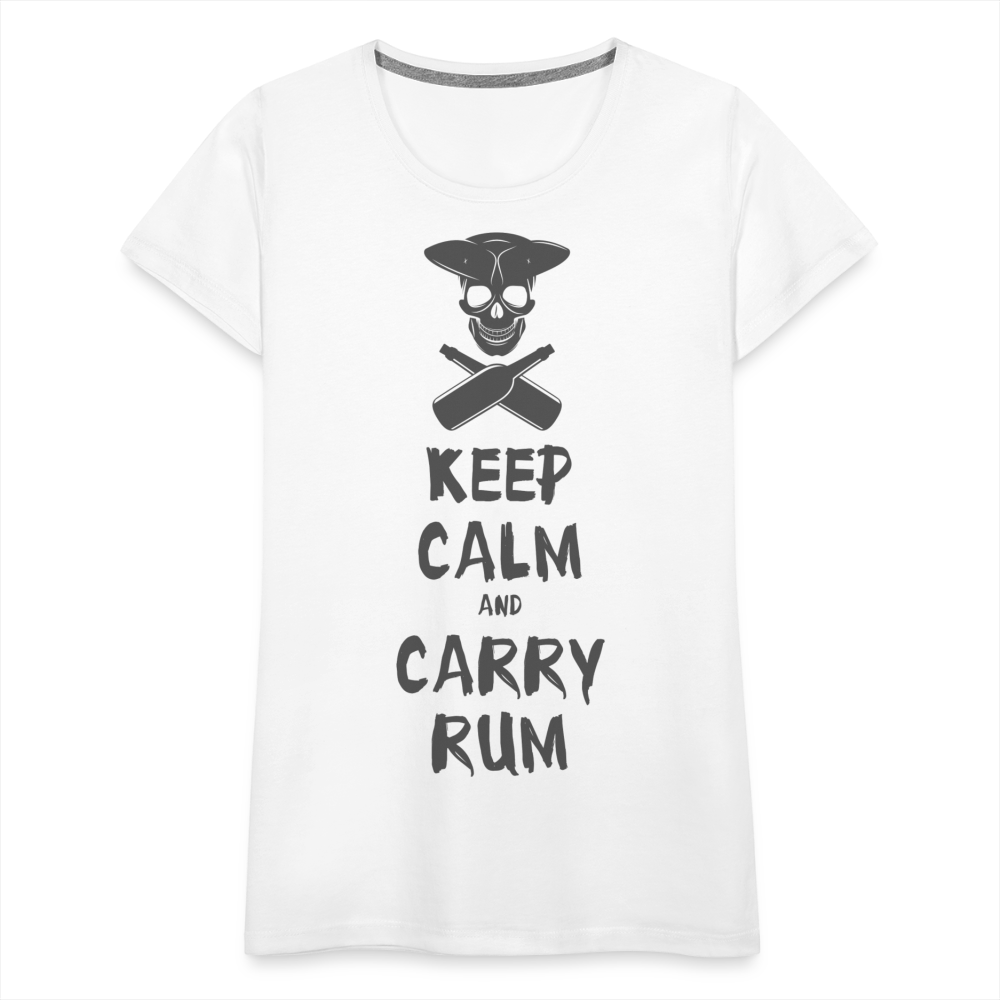 Carry Rum Premium Woman Shirt - white