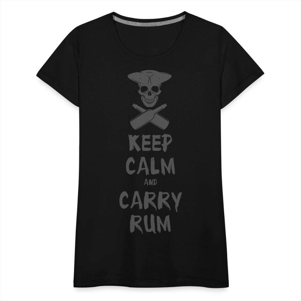 Carry Rum Premium Woman Shirt - black