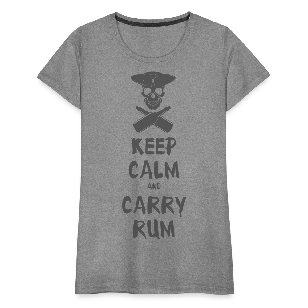 Carry Rum Premium Woman Shirt - heather gray