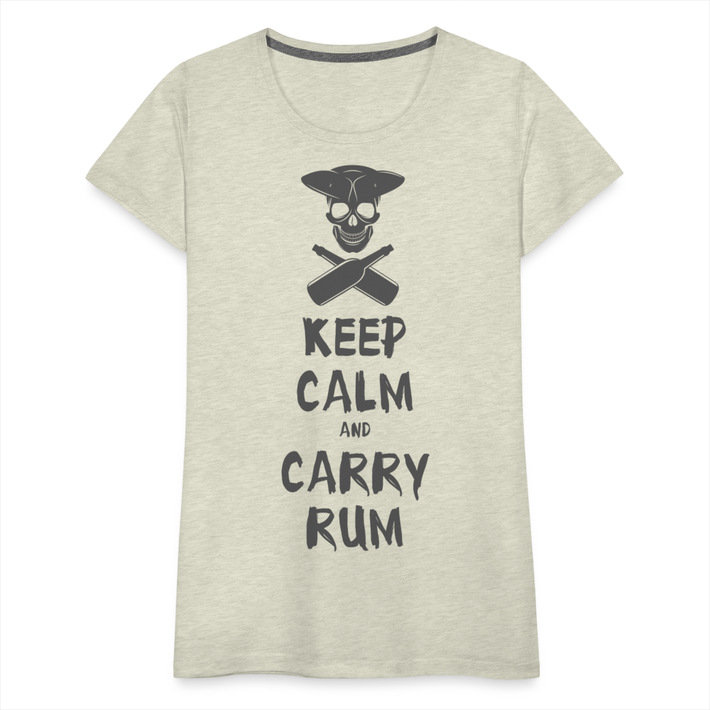 Carry Rum Premium Woman Shirt - heather oatmeal