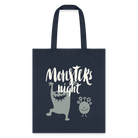 Monster Night Tote Bag - navy