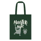 Monster Night Tote Bag - forest green