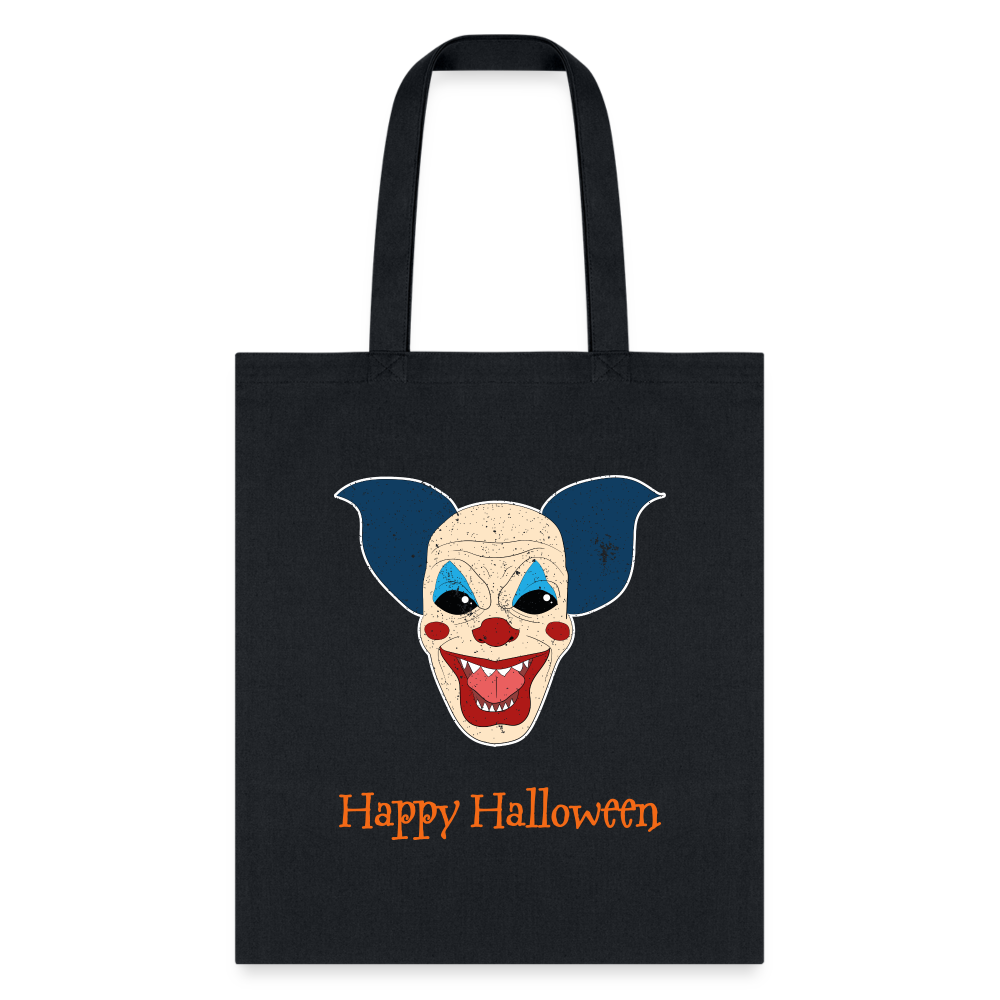 Clown Halloween Tote Bag - black