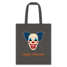 Clown Halloween Tote Bag - charcoal