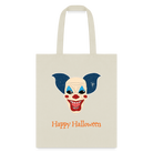 Clown Halloween Tote Bag - natural