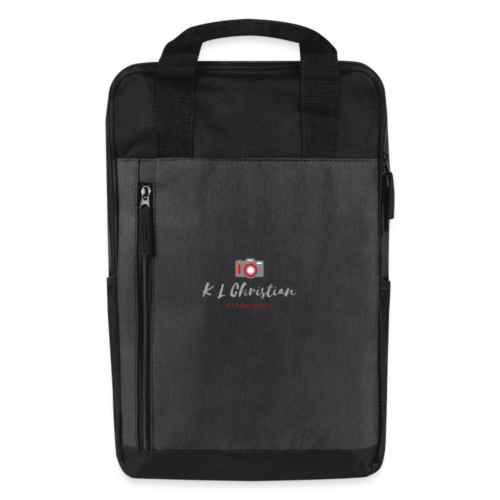 KL Christian Laptop Backpack - heather dark gray/black